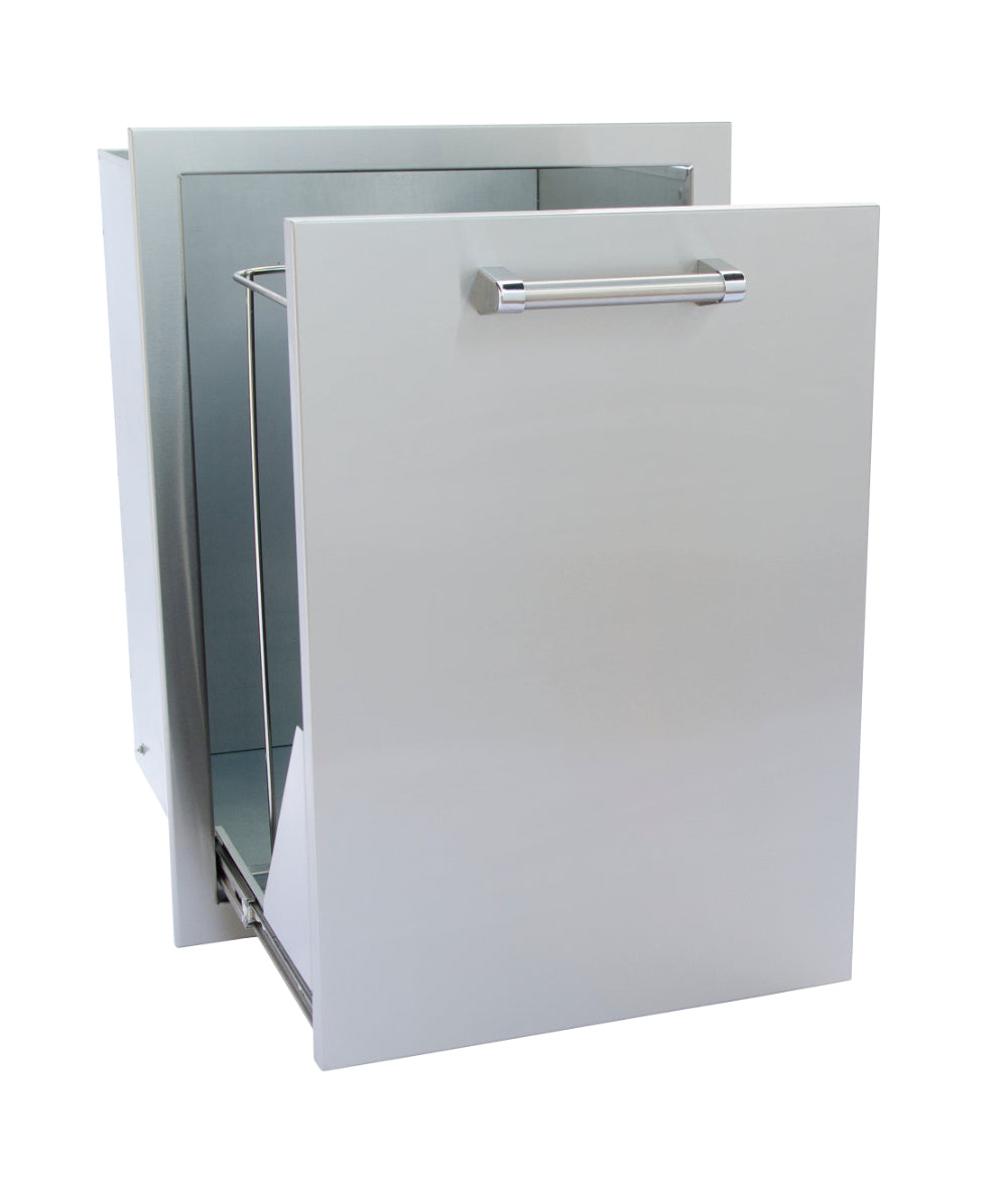 2 trash pullout open